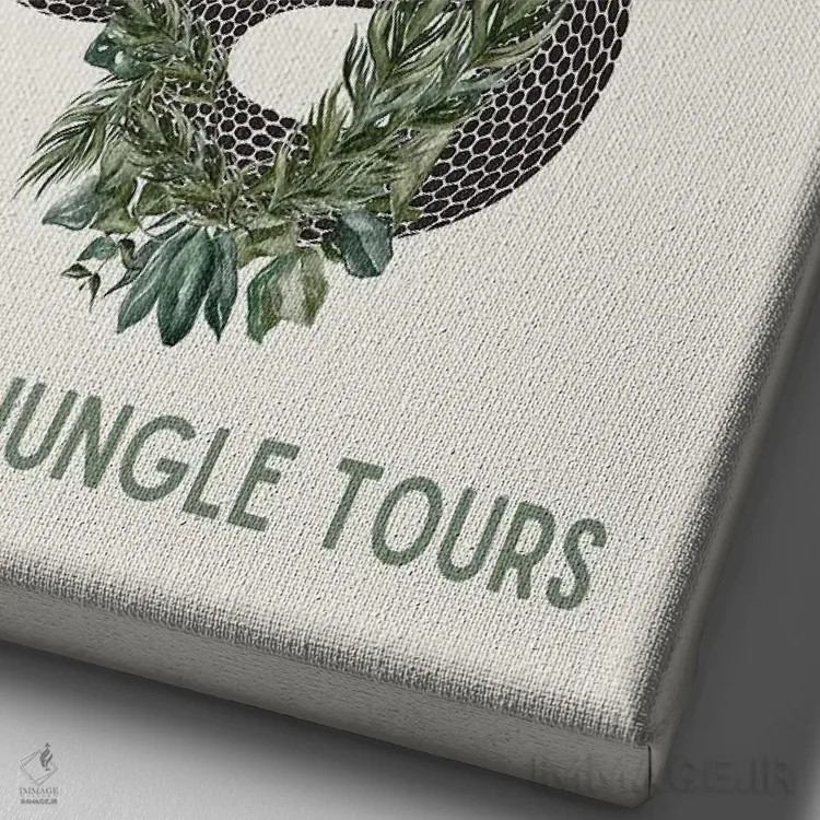 تابلو دکوراتیو مجموعه سافاری اثر پیج ترنر - نمای نزدیک بافت بوم