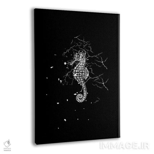 تابلو مدرن اسب دریایی مرمری اثر پیج ترنر - نمای پرسپکتیو محصول