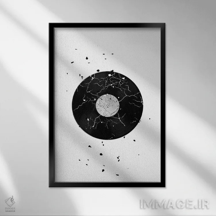 تابلو مدرن صفحه شکسته اثر پیج ترنر - نمای قابدار مشکی