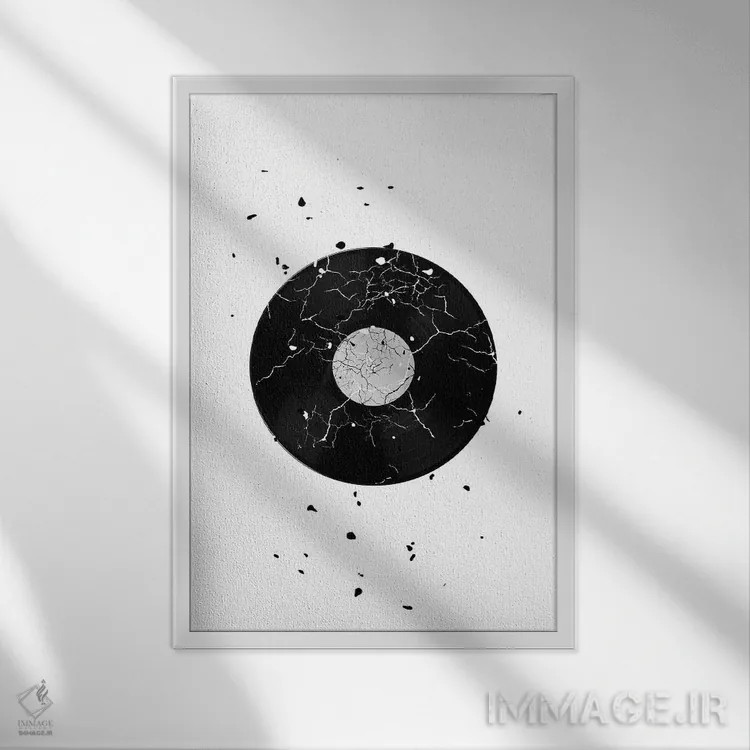 تابلو مدرن صفحه شکسته اثر پیج ترنر - نمای قابدار سفید