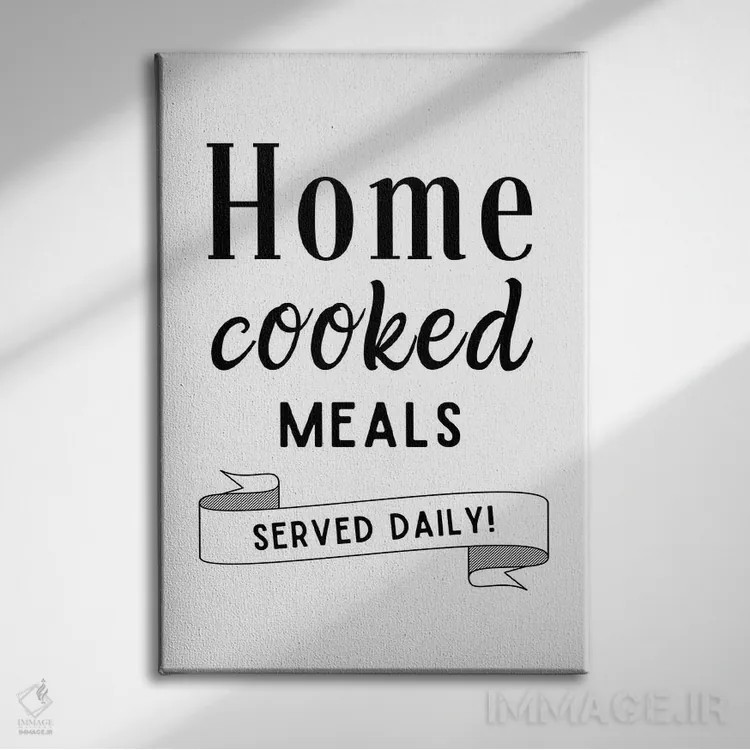 تابلو دکوراتیو غذاهای خانگی هر روز سرو می شوند اثر پیج ترنر - نمای روبهرو روی دیوار