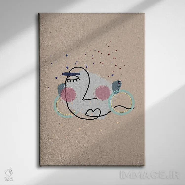 تابلو مینیمال دختر ذن اثر پیج ترنر - نمای روبهرو روی دیوار