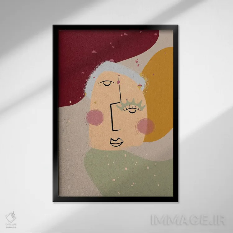 تابلو مدرن خانم لم داده اثر پیج ترنر - نمای قابدار مشکی