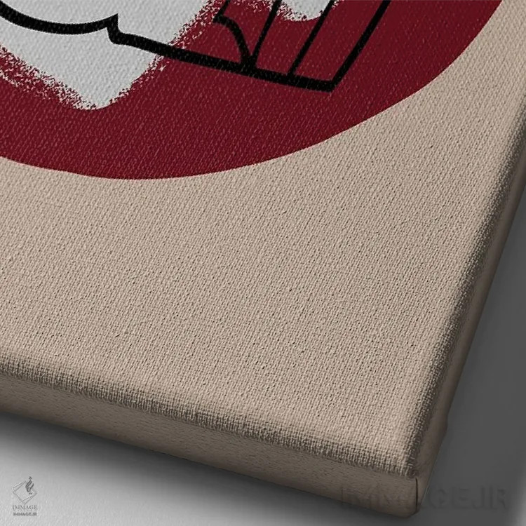 تابلو مینیمال گربه روی زیرانداز اثر پیج ترنر - نمای نزدیک بافت بوم