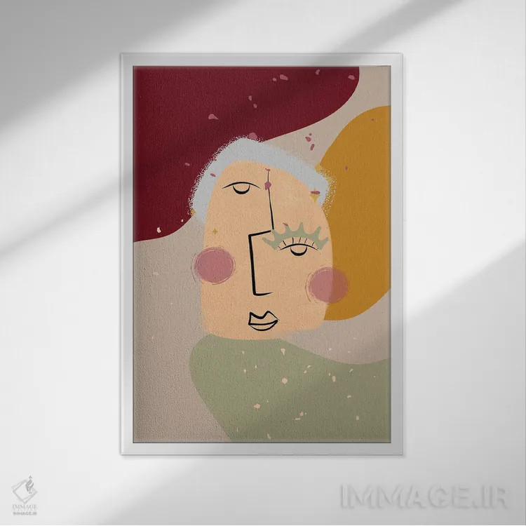تابلو مدرن خانم لم داده اثر پیج ترنر - نمای قابدار سفید