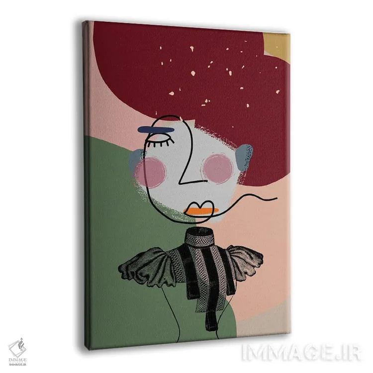 تابلو مینیمال اثر دوشس - نقاشی خطی مدرن و قدیمی انتزاعی - نمای پرسپکتیو محصول