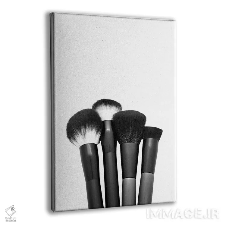تابلو دکوراتیو قلم موهای آرایش سیاه و سفید اثر پیج ترنر - نمای پرسپکتیو محصول