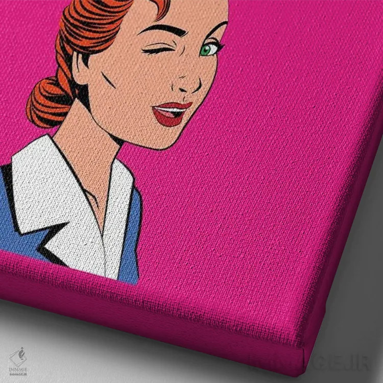 تابلو دکوراتیو کمیک ابرقهرمان در شب اثر پیج ترنر - نمای نزدیک بافت بوم