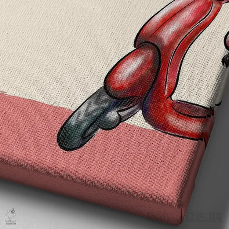 تابلو دکوراتیو سفر مینیمال اثر پیج ترنر - نمای نزدیک بافت بوم