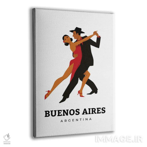 تابلو مینیمال رقص تانگو آرت دکو در بوینس آیرس آرژانتین اثر پیج ترنر - نمای پرسپکتیو محصول
