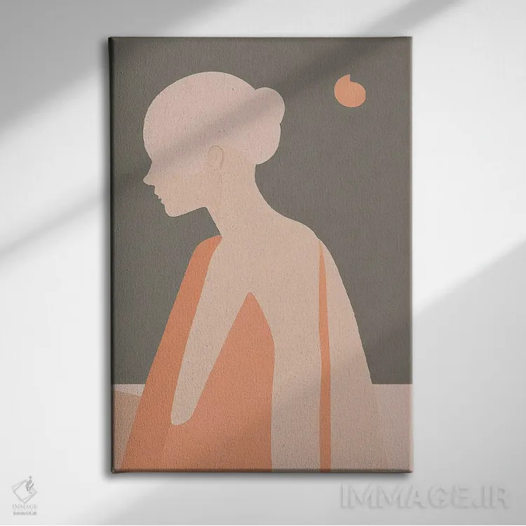 تابلو مینیمال تفکر اثر پیج ترنر - نمای روبهرو روی دیوار