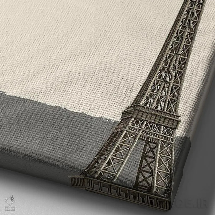 تابلو دکوراتیو سفر مینیمال اثر پیج ترنر - نمای نزدیک بافت بوم