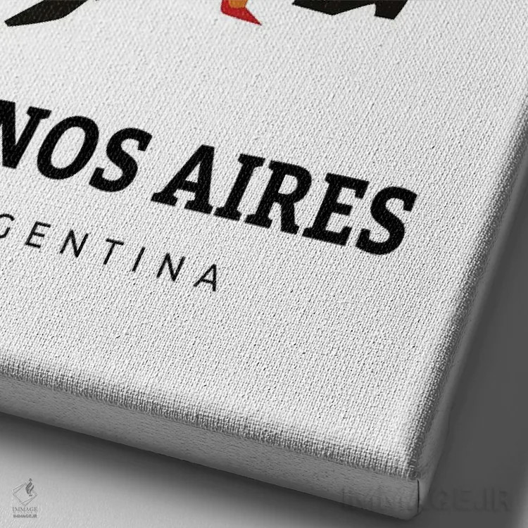 تابلو مینیمال رقص تانگو آرت دکو در بوینس آیرس آرژانتین اثر پیج ترنر - نمای نزدیک بافت بوم