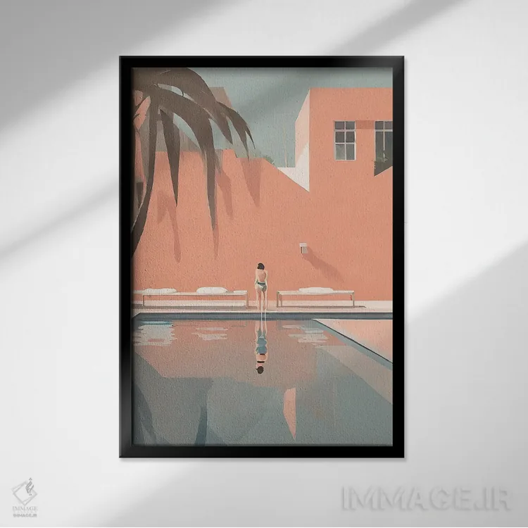 تابلو دکوراتیو کالیفرنیا اثر پیج ترنر - نمای قابدار مشکی