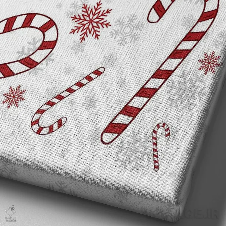 تابلوی دیواری آب نبات چوبی اثر پیج ترنر - نمای نزدیک بافت بوم