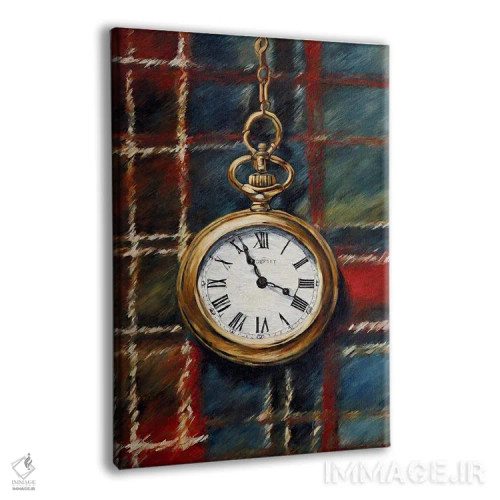 تابلو مدرن ساعت جیبی اسکاتلندی اثر پیج ترنر - نمای پرسپکتیو محصول