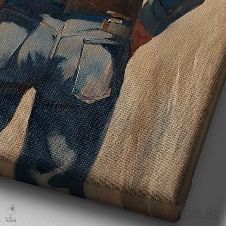 تابلو دکوراتیو مزرعه اثر پیج ترنر - نمای نزدیک بافت بوم