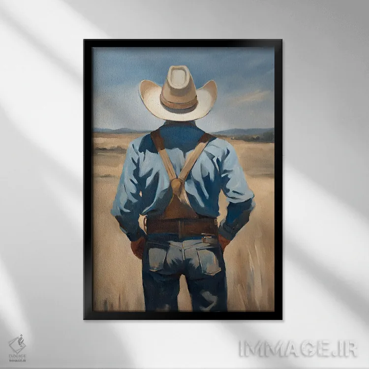 تابلو دکوراتیو مزرعه اثر پیج ترنر - نمای قابدار مشکی