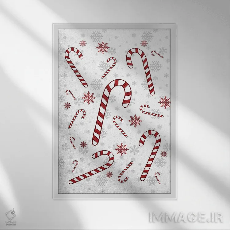 تابلوی دیواری آب نبات چوبی اثر پیج ترنر - نمای قابدار سفید