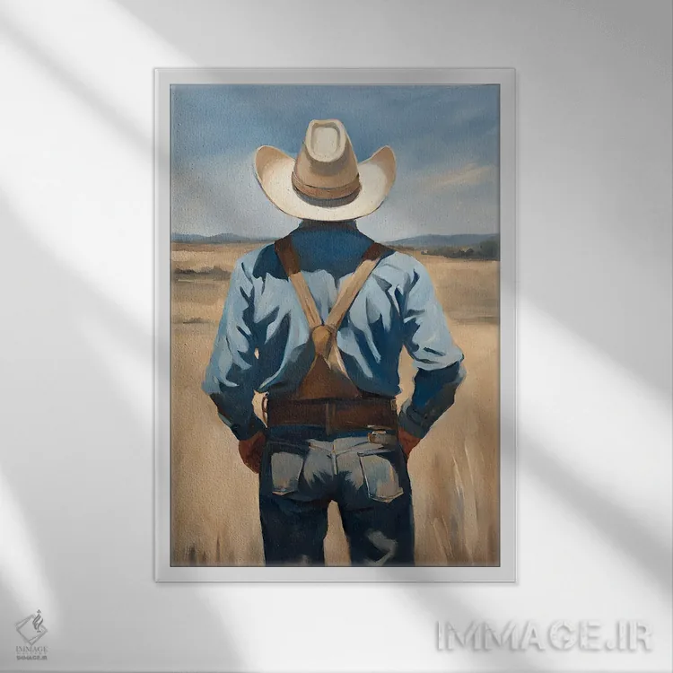 تابلو دکوراتیو مزرعه اثر پیج ترنر - نمای قابدار سفید