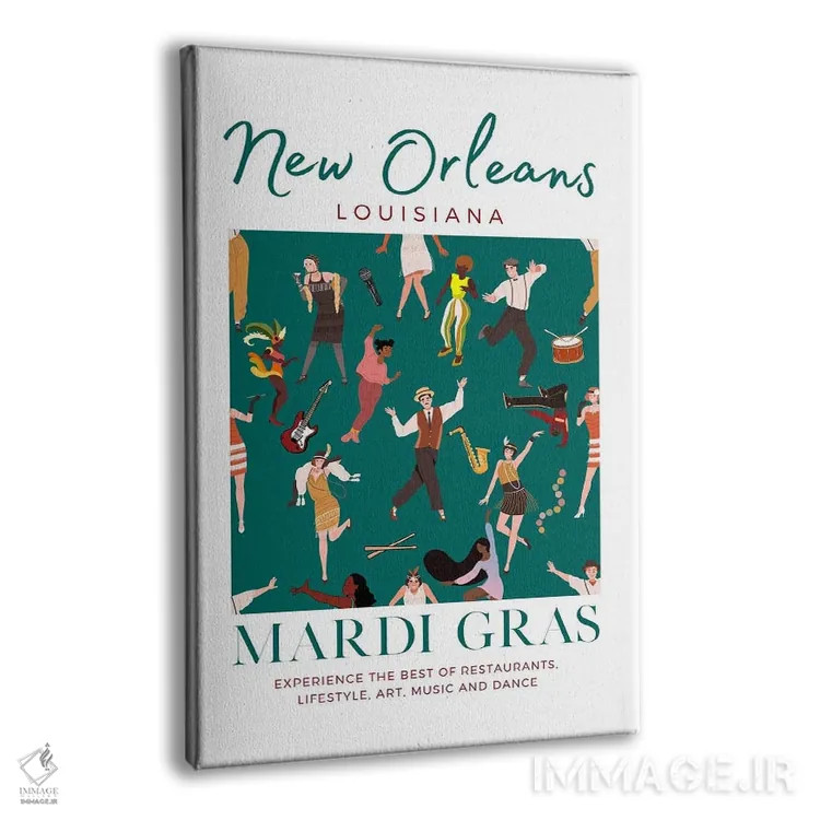 تابلو دکوراتیو کارناوال ماردی گرا نیواورلئان اثر پیج ترنر - نمای پرسپکتیو محصول