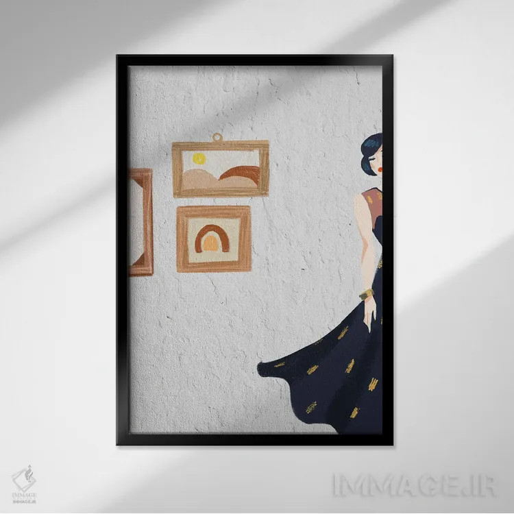 تابلو دکوراتیو به زودی برمی گردم اثر پیج ترنر - نمای قابدار مشکی