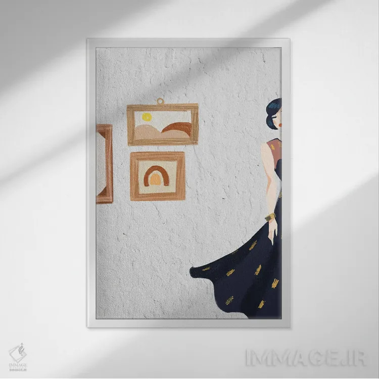تابلو دکوراتیو به زودی برمی گردم اثر پیج ترنر - نمای قابدار سفید