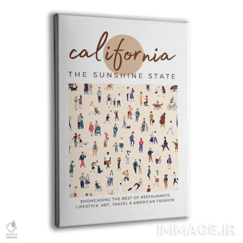 تابلو دکوراتیو کالیفرنیا ایالت آفتاب اثر پیج ترنر - نمای پرسپکتیو محصول