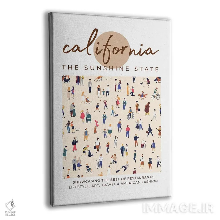 تابلو دکوراتیو کالیفرنیا ایالت آفتاب اثر پیج ترنر - نمای پرسپکتیو محصول