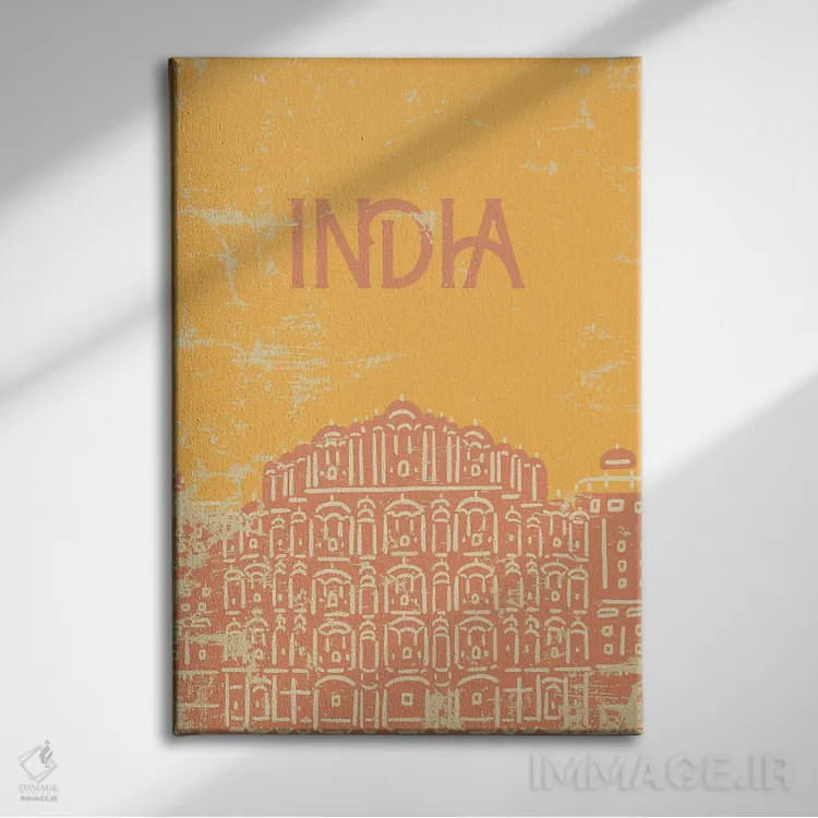 تابلو دکوراتیو هند اثر پیج ترنر - نمای روبهرو روی دیوار
