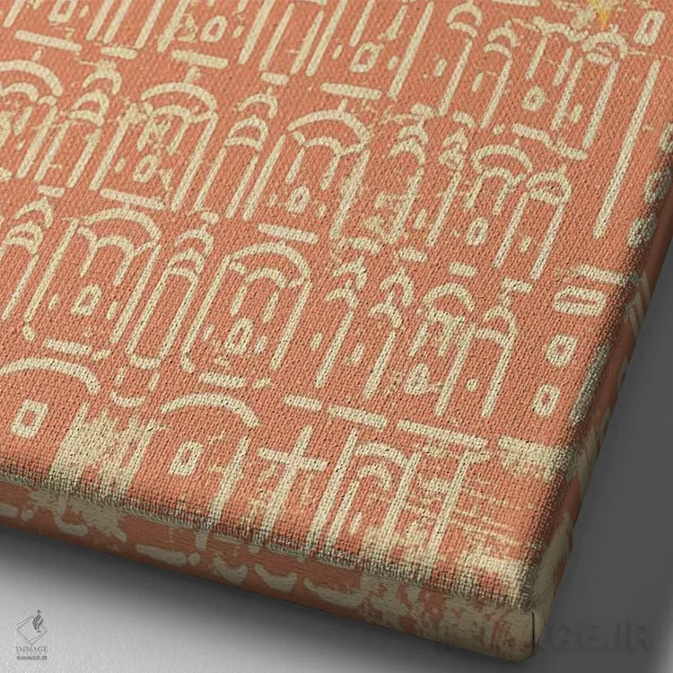 تابلو دکوراتیو هند اثر پیج ترنر - نمای نزدیک بافت بوم