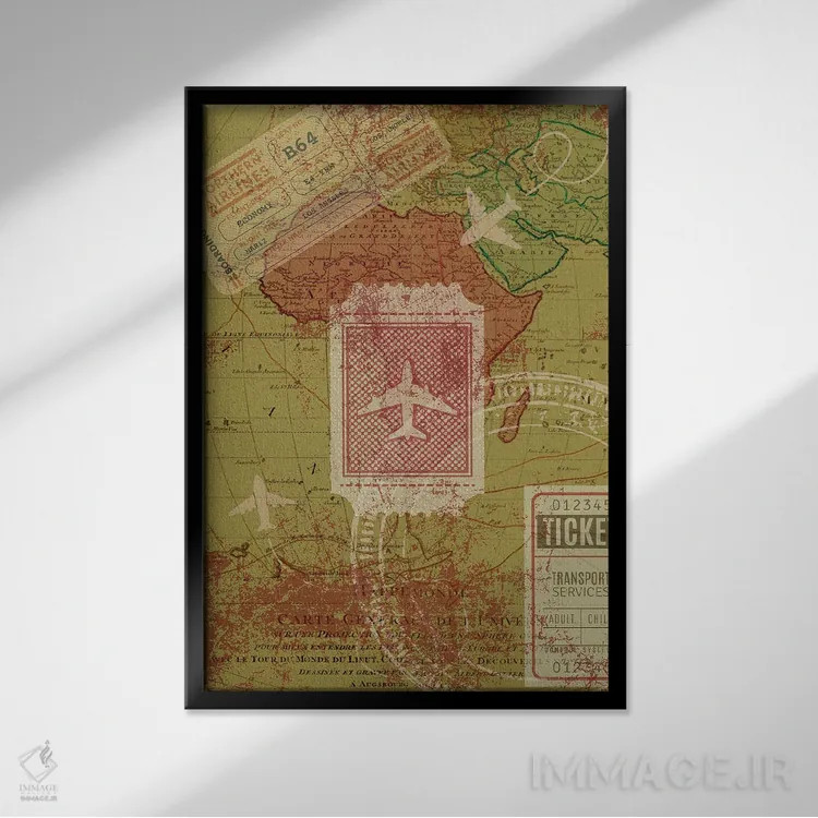 تابلو دکوراتیو سفر کلاسیک اثر پیج ترنر - نمای قابدار مشکی