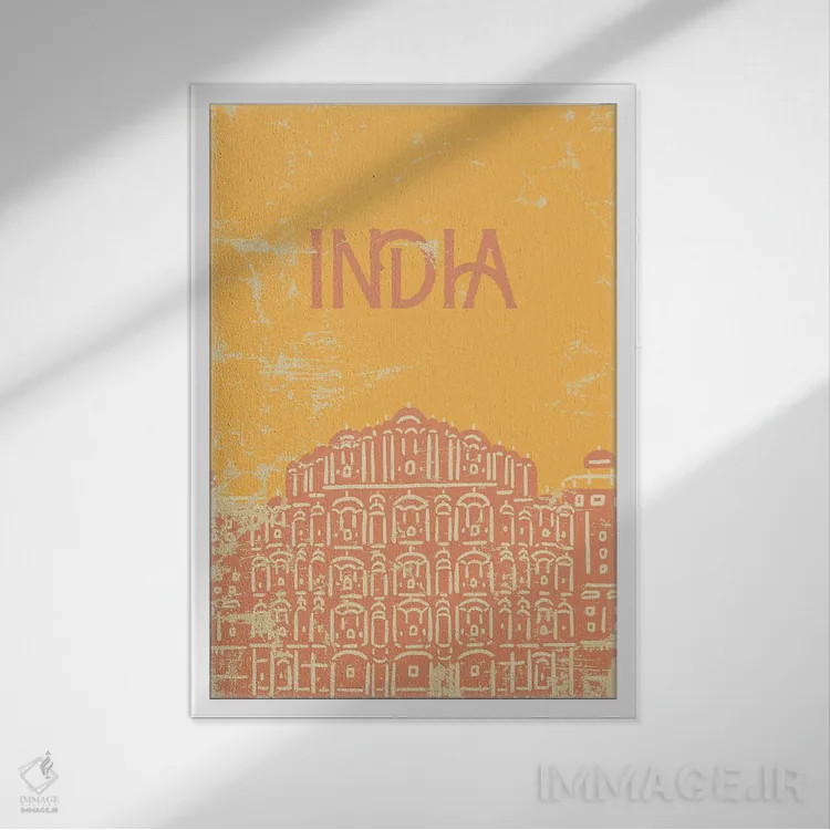 تابلو دکوراتیو هند اثر پیج ترنر - نمای قابدار سفید