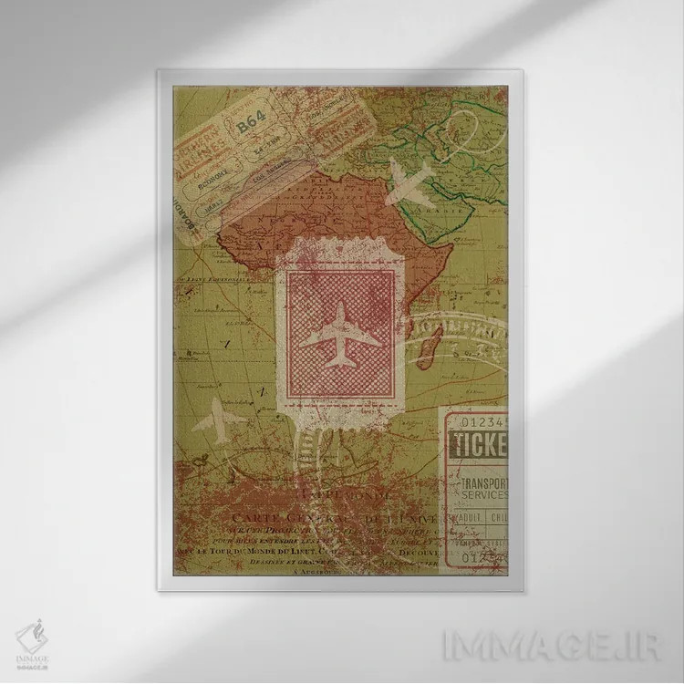 تابلو دکوراتیو سفر کلاسیک اثر پیج ترنر - نمای قابدار سفید