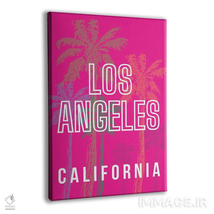 تابلو دکوراتیو لس آنجلس کالیفرنیا با نخل ها اثر پیج ترنر - نمای پرسپکتیو محصول
