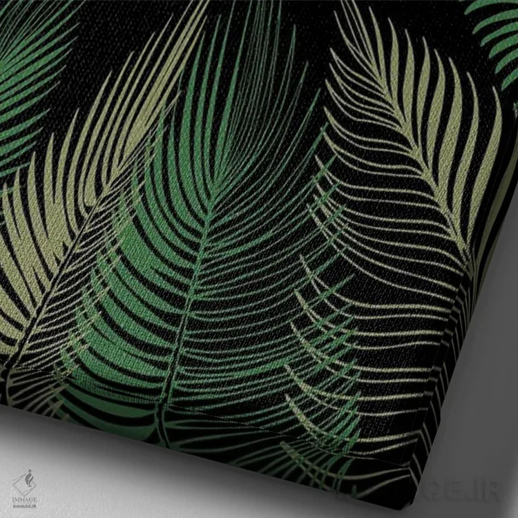 تابلو دکوراتیو آلوها نئونی! طرح هاوایی با نخل ها اثر پیج ترنر - نمای نزدیک بافت بوم