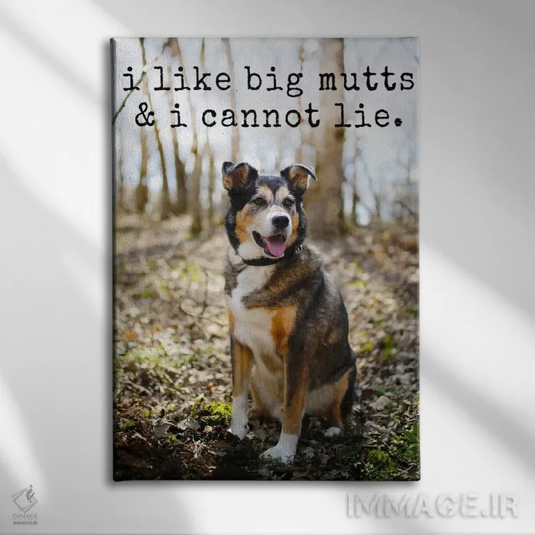 تابلو دکوراتیو سگ های بزرگ اثر داگ ایز گود اند کت ایز گود - نمای روبهرو روی دیوار