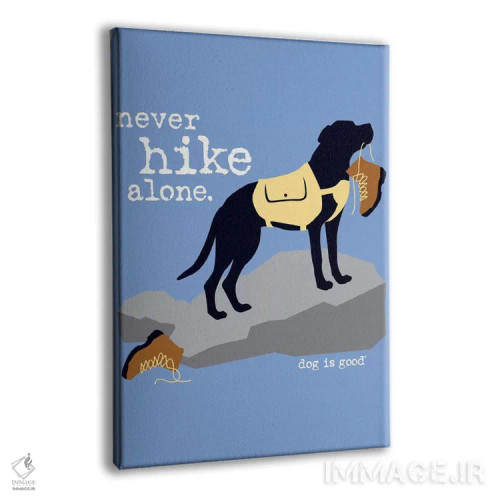 تابلو دکوراتیو هرگز تنها کوه پیمایی نکن اثر داگ ایز گود اند کت ایز گود - نمای پرسپکتیو محصول