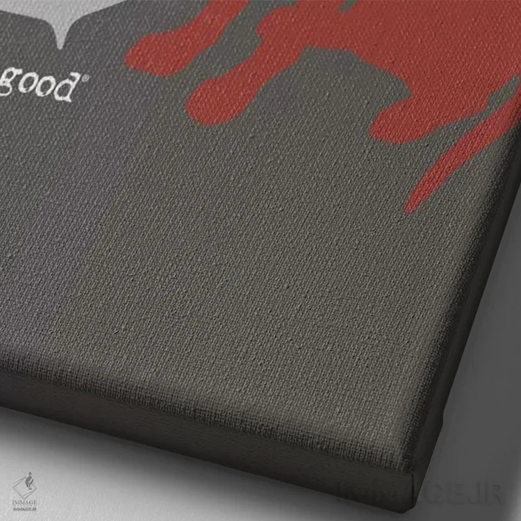 تابلو دکوراتیو هرگز تنها قایق سواری نکن I اثر داگ ایز گود اند کت ایز گود - نمای نزدیک بافت بوم