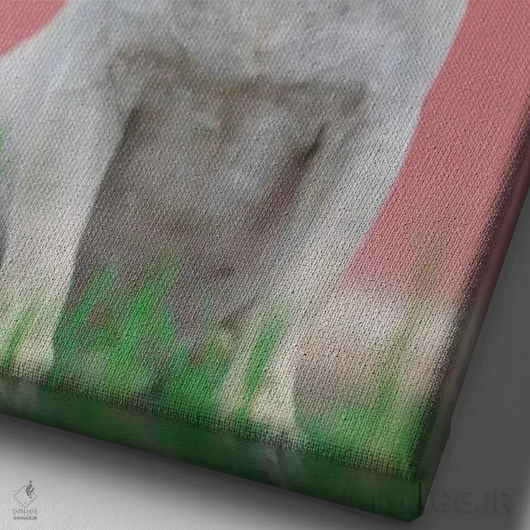 تابلو دکوراتیو تفریح و بازی اثر داگ ایز گود اند کت ایز گود - نمای نزدیک بافت بوم