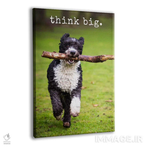 تابلو دکوراتیو بزرگ بیندیش اثر داگ ایز گود اند کت ایز گود - نمای پرسپکتیو محصول