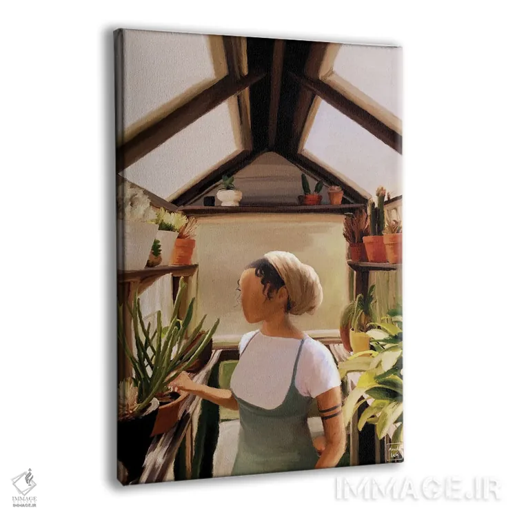 تابلو دکوراتیو لذت گلخانه اثر اندیله - نمای پرسپکتیو محصول