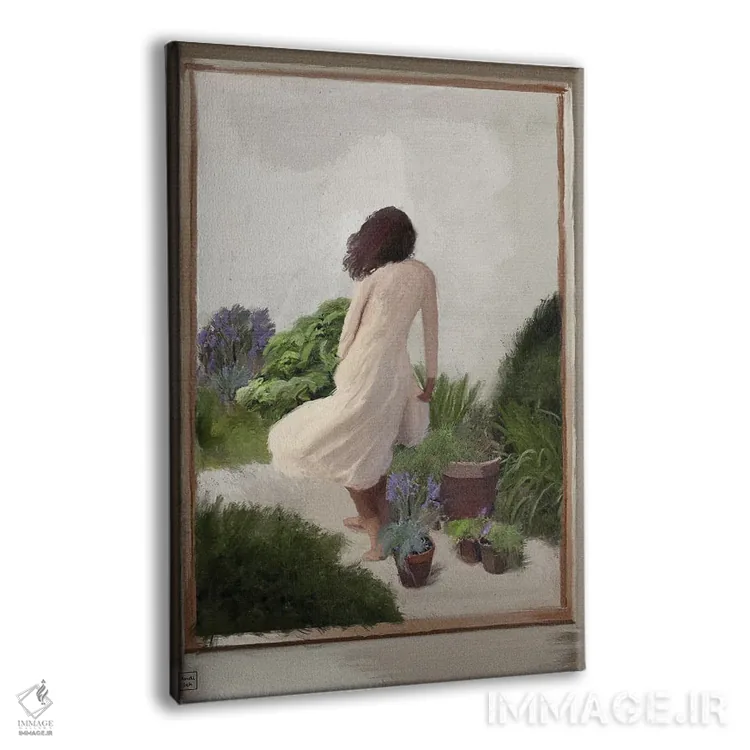 تابلو دکوراتیو لباس سفید اثر اندیله - نمای پرسپکتیو محصول