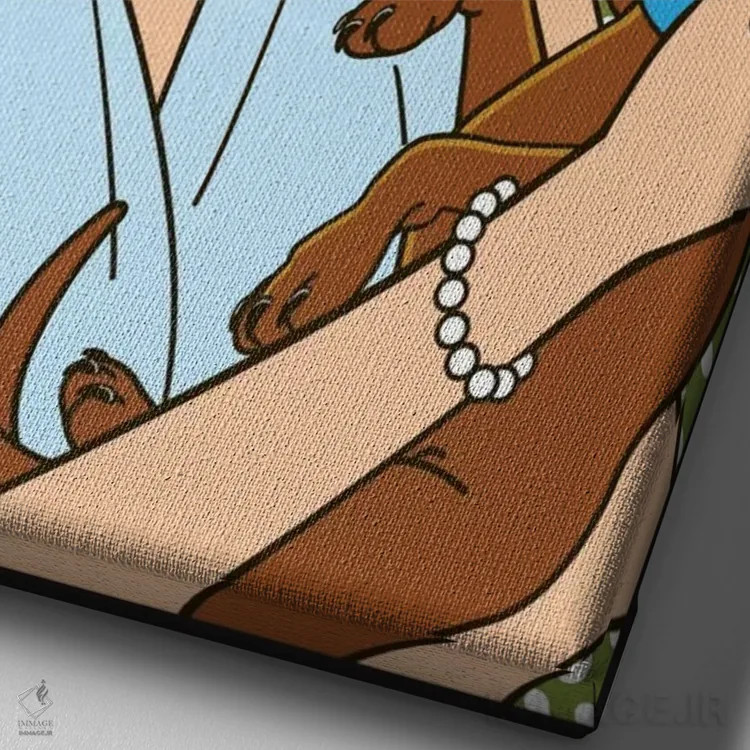 تابلو دکوراتیو چرا همه مردها نمی توانند مثل سگ من باشند؟ اثر داگ ایز گود اند کت ایز گود - نمای نزدیک بافت بوم