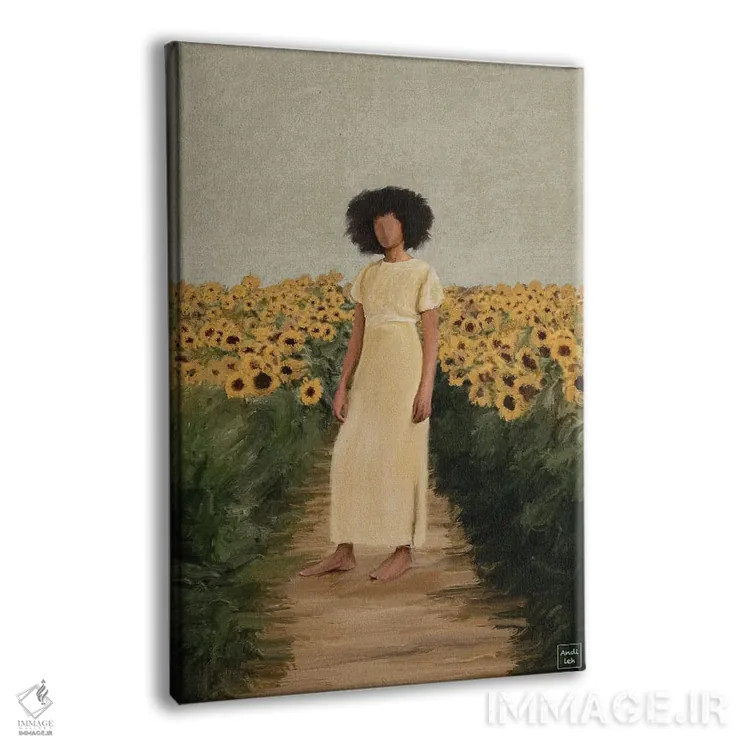 تابلو دکوراتیو دشت آفتابگردان اثر اندیله - نمای پرسپکتیو محصول