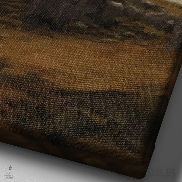 تابلو دکوراتیو امیدوار اثر اندیله - نمای نزدیک بافت بوم