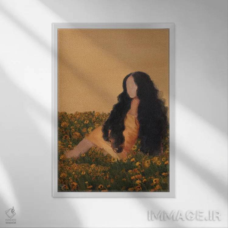 تابلو دکوراتیو باغ پرتقال اثر اندیله - نمای قابدار سفید