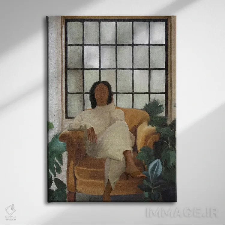 تابلو دکوراتیو مادر گیاه اثر اندیله - نمای روبهرو روی دیوار