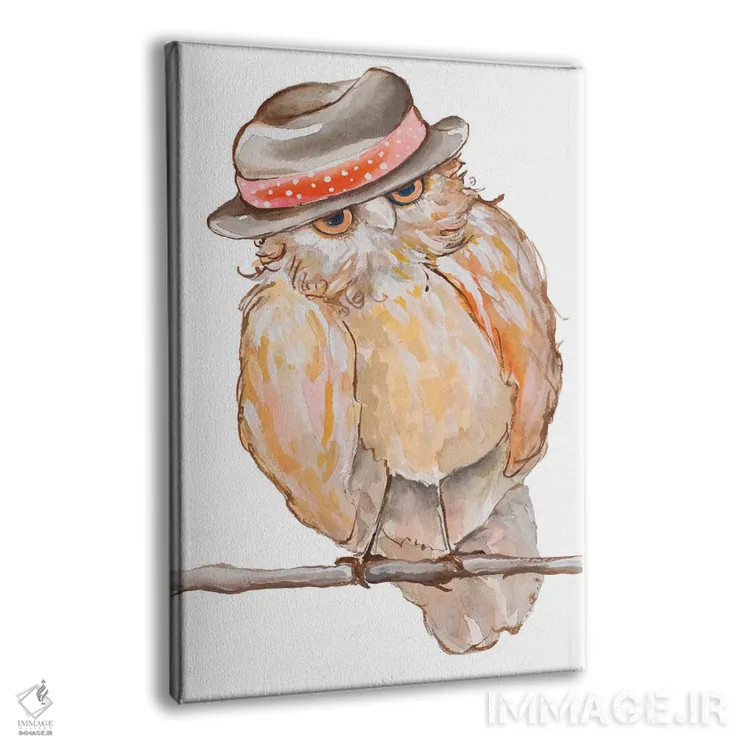 تابلو دکوراتیو جغد جزی اثر دیان آرت - نمای پرسپکتیو محصول