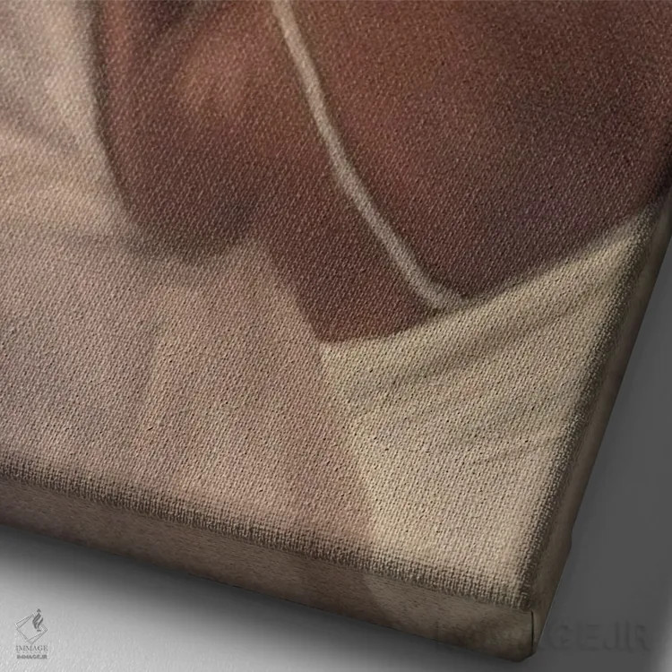 تابلو دکوراتیو زمان برای خودم اثر اندیله - نمای نزدیک بافت بوم